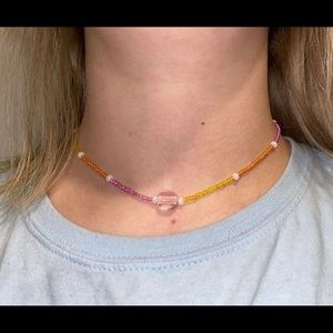 Hand Made Beaded Choker Necklace